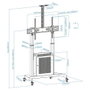 Tooq Narnia FS20500M-B Soporte de Suelo con Ruedas, Armario y Bandeja para Pantallas 60-100 pulgadas
